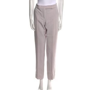 Max Mara Virgin Wool Beige Neutral Straight Leg Slack Work Pants Size Large